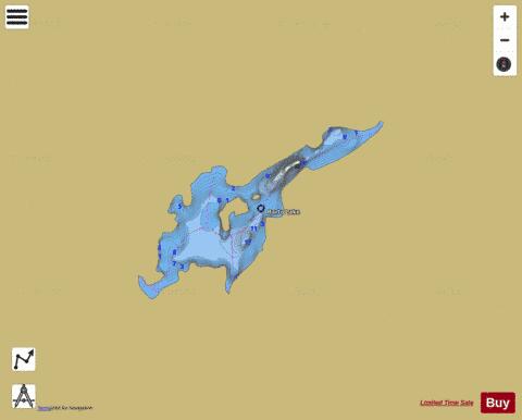 Barto Lake depth contour Map - i-Boating App