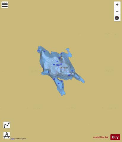 Hub Lake depth contour Map - i-Boating App