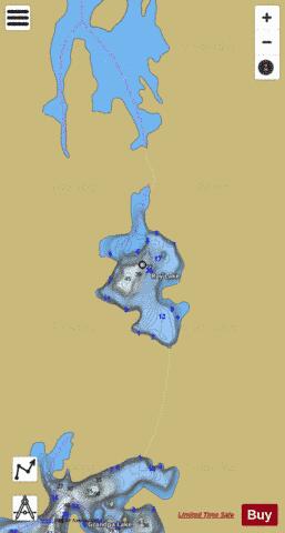 Roy Lake depth contour Map - i-Boating App
