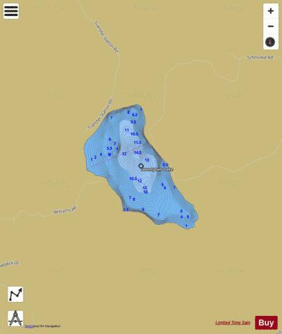 Twentytwo Lake depth contour Map - i-Boating App