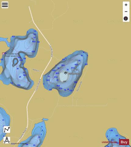 Bulldog Lake depth contour Map - i-Boating App
