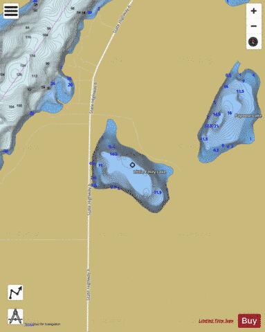 Little Emily Lake depth contour Map - i-Boating App