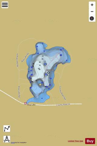 Bray Lake depth contour Map - i-Boating App