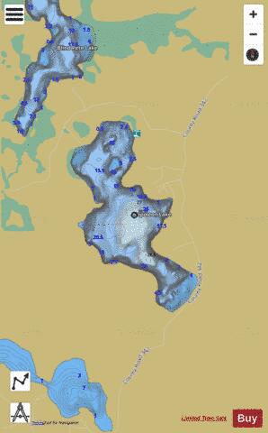 Napoleon Lake depth contour Map - i-Boating App