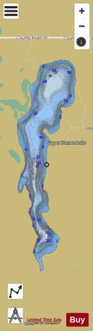 Upper Hanson Lake depth contour Map - i-Boating App