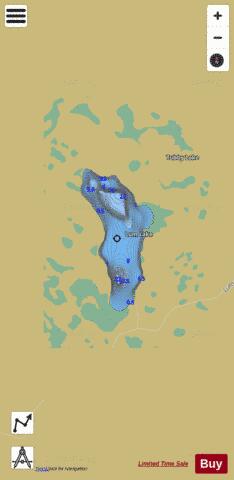 Lum Lake depth contour Map - i-Boating App