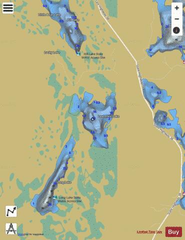 Lawrence Lake depth contour Map - i-Boating App