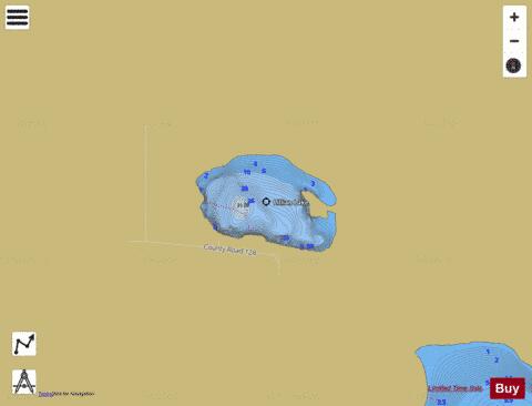 Lillian Lake depth contour Map - i-Boating App