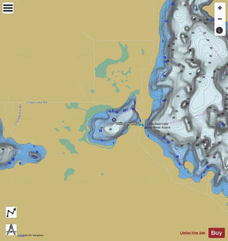 Little Deer Lake depth contour Map - i-Boating App