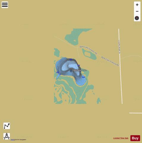 Coddington Lake depth contour Map - i-Boating App