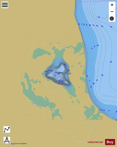 Virgin Lake depth contour Map - i-Boating App