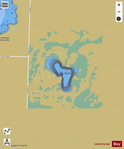 Thirteen Lake depth contour Map - i-Boating App