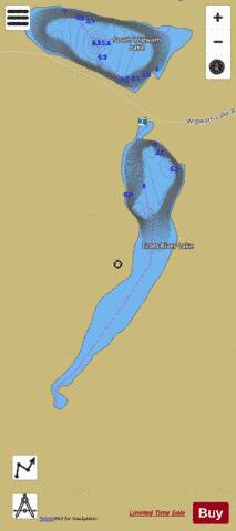 Cross River Lake depth contour Map - i-Boating App