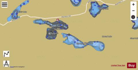 Canal Lake + Scarp Lake depth contour Map - i-Boating App