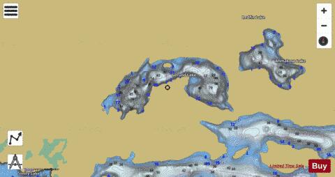 Gerund Lake depth contour Map - i-Boating App