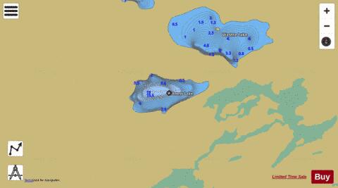 Witness Lake depth contour Map - i-Boating App