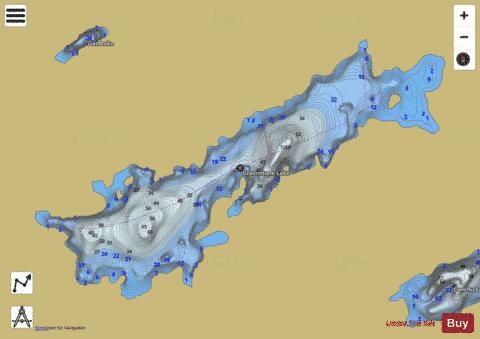 Greenstone Lake depth contour Map - i-Boating App