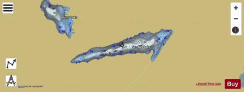 Sandpit Lake depth contour Map - i-Boating App
