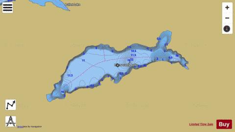 Moosecamp Lake depth contour Map - i-Boating App