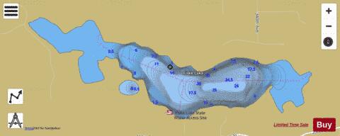 Fiske Lake depth contour Map - i-Boating App