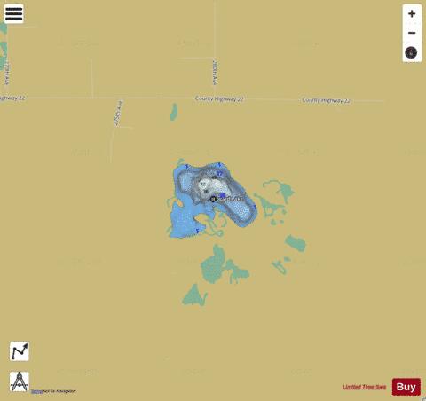 Fogard Lake depth contour Map - i-Boating App