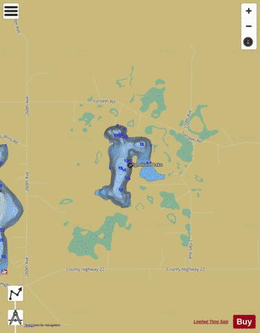 High Island Lake depth contour Map - i-Boating App