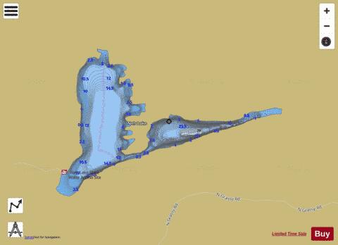 Nels Lake depth contour Map - i-Boating App