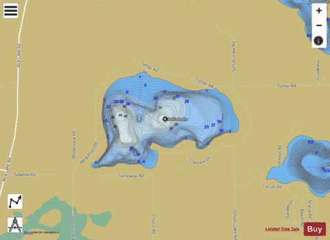 Schultz Lake depth contour Map - i-Boating App