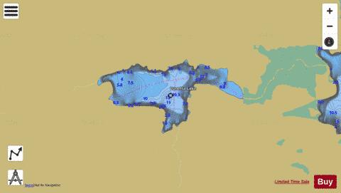 Lunetta Lake depth contour Map - i-Boating App