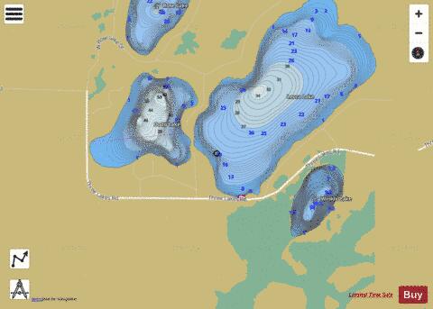Dodo Lake + Winkle Lake depth contour Map - i-Boating App