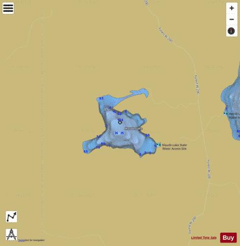 Maude Lake depth contour Map - i-Boating App