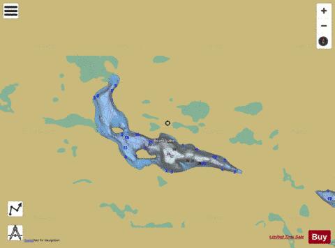 Beast Lake depth contour Map - i-Boating App