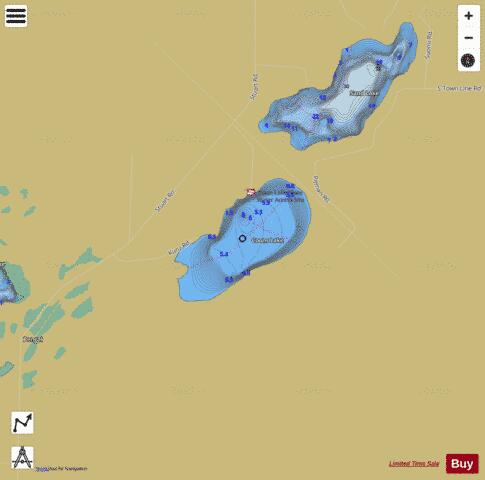 Coons Lake depth contour Map - i-Boating App