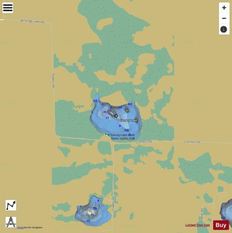 Gansey Lake depth contour Map - i-Boating App