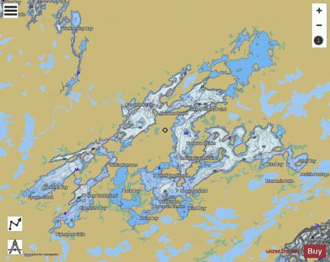 Basswood Lake depth contour Map - i-Boating App