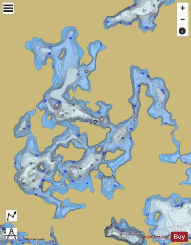 Lake Alpine depth contour Map - i-Boating App