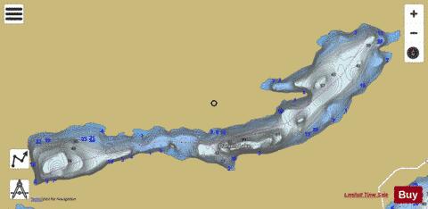 Lake Daniels depth contour Map - i-Boating App