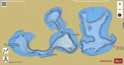 Lake East Lost depth contour Map - i-Boating App