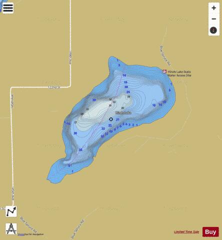 Lake Hinds depth contour Map - i-Boating App