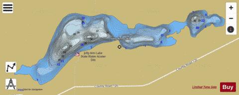 Lake Jolly Ann depth contour Map - i-Boating App
