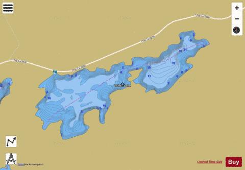 Lake Lichen depth contour Map - i-Boating App