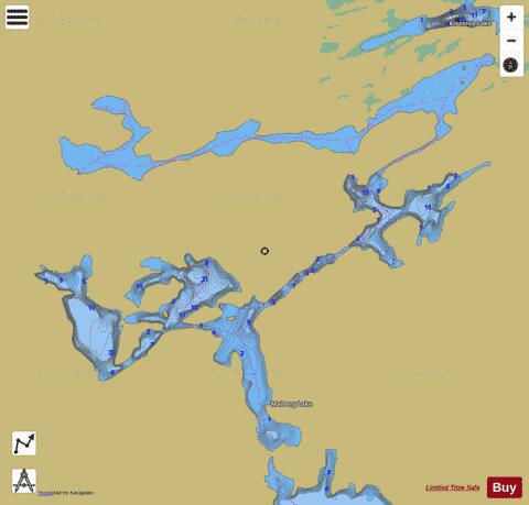 Lake Malberg depth contour Map - i-Boating App