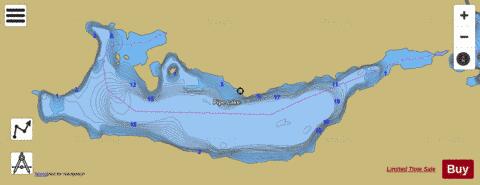Lake Pipe depth contour Map - i-Boating App