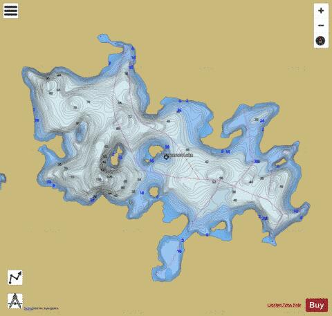 Lake Tuscarora depth contour Map - i-Boating App