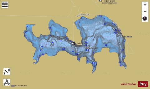 Atkinson Lake depth contour Map - i-Boating App