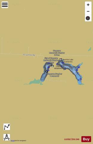 Cameron Reservoir #1 depth contour Map - i-Boating App