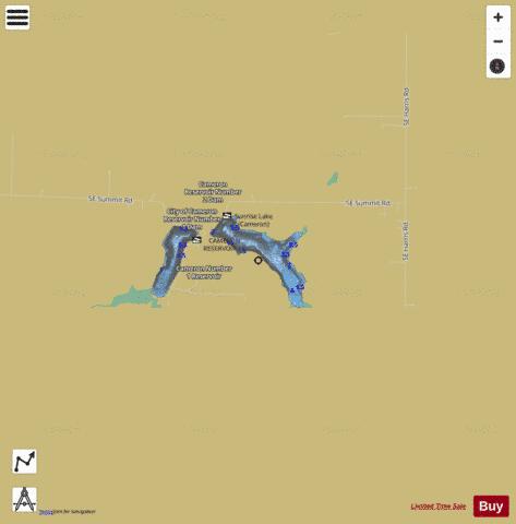 Cameron Reservoir #2 depth contour Map - i-Boating App