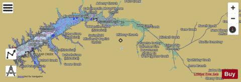 Sardis Lake depth contour Map - i-Boating App