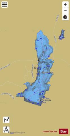 Chewalla Lake depth contour Map - i-Boating App