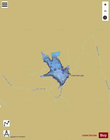 Choctaw Lake depth contour Map - i-Boating App